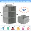 punemi 3-Shelf Hanging Closet Organizer, 2 Pack Closet Hanging Organizer