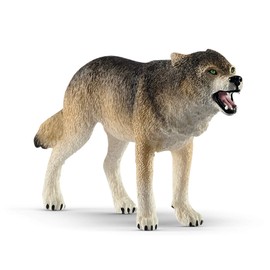 Schleich Wild Life Realistic Prowling Gray Wolf Figurine - Durable North American Forest Animal Figure for Kids, Perfect Toy for Fun and Imaginative Adventures, Gift for Boys and Girls Ages 3+