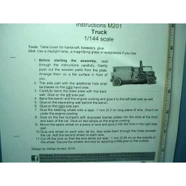 VA-Holzkunst Miniature Truck Kit #M201 - 1/144th Scale VA Holzkunst Germany