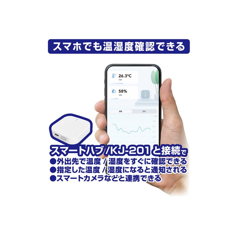 Kashimura NKJ-203 Smart Thermometer/Hygrometer, Smart Life + App Usage