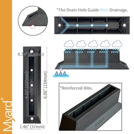 PayandPack Myard 10-Pack Myard Glass Railing Clamp, Glass Railing Spigot, Level Baluster Connectors for Deck Scenic Frontier Glass Thickness 5/16", Width 4" for Deck, Balcony, Garden, Handrail (Black)