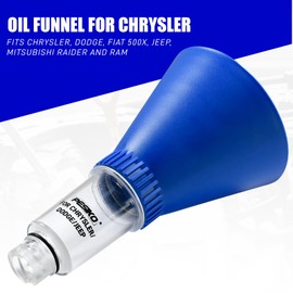PESIKO Engine Oil Funnel Spill-Free Hands-Free Compatible with Chrysler Dodge Jeep Vehicle for Fast & Easy Oil Change