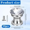 Trinkrittey 10PCS Crystal Knobs 14mm Cabinet Drawer Pull Jewelry Box