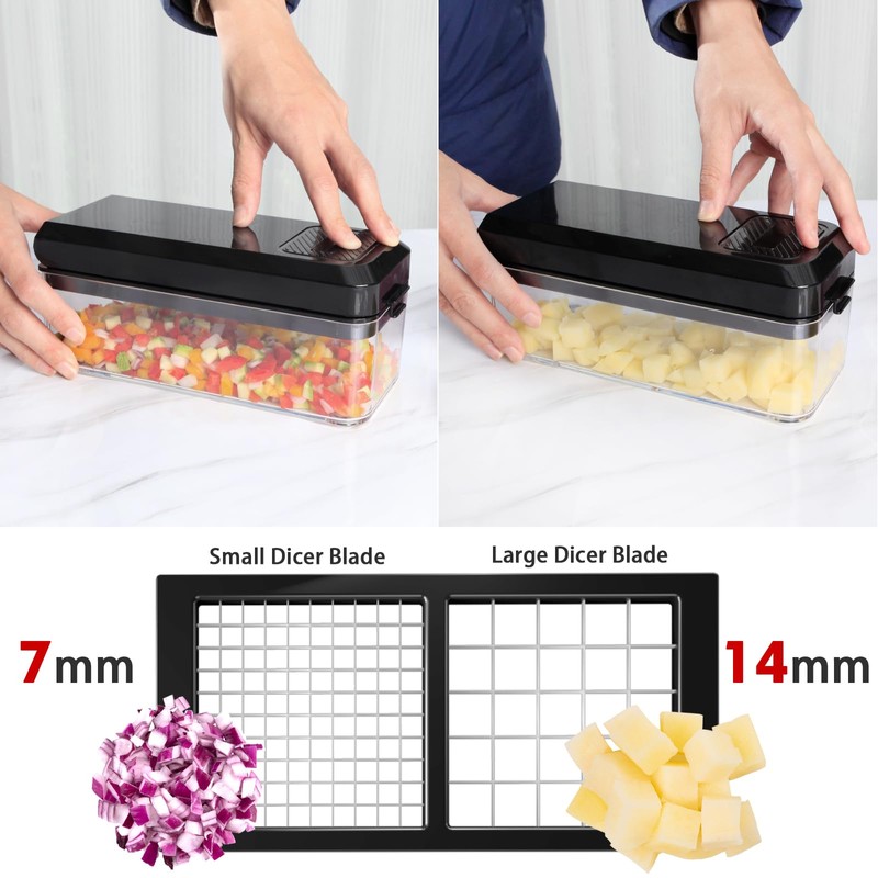 Vegetable Chopper, 4 in 1 Veggie Chopper, Multi-functional Salad Chopper,