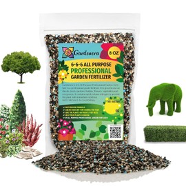 Gardenera 6-6-6 All-Purpose Professional Plant Food Fertilizer | Ideal for Winter Care & Spring Feeding, Perfect Balanced NPK for Indoor and Outdoor Plants [8 OZ]