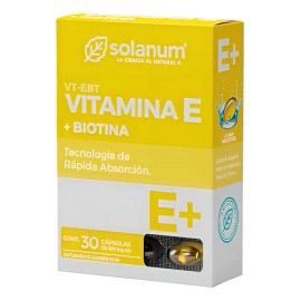 Vitamina E + Biotina Con 30 Cápsulas - Solanum Sabor Sin Sabor