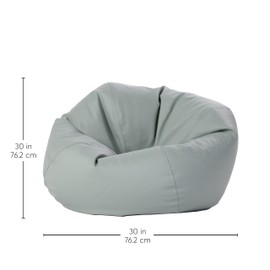 FDP 30" Vinyl Bean Bag Chair, Furniture for Kids and Teens, Perfect for Reading, Playing Video Games or Relaxing - Aloe