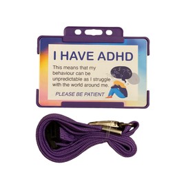 I Have ADHD Lanyard - Available in Seven Colours (Red)