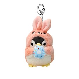 Llaveros de conejo lindo de Pascua Kawaii, serie de pingüino, conejo, lindos llaveros para mochilas, llavero de animales kawaii. (M)