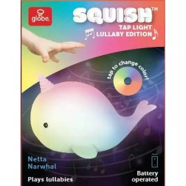 Globe Electric LED Narwhal Rechargeable Silicone Clip-On Kids Night Light