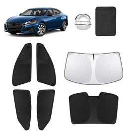 SHINELINERS 6pcs Car Window Shades for Nissan Altima 2019-2025 Accessories,Windshield Side Rear Full Sunshade,Sun Visor UV Blocking, Privacy Protection and Blackout for Camping Outdoor