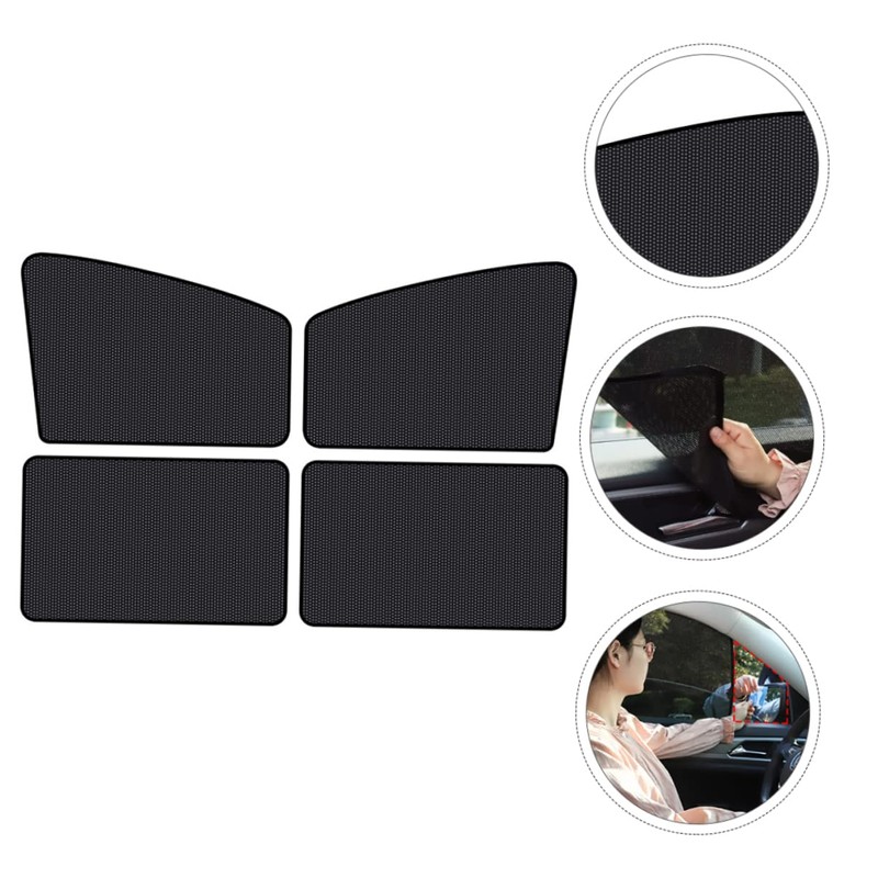 ULTECHNOVO 8pcs Car Window Sun Shade Protector Magnetic Mesh Windshield