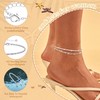 Diamday 925 Sterling Silver Ankle Bracelets for Women Silver Anklet