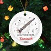 Customized Text & Year Clarinet Ornament 2024, Clarinet Instrument Christmas
