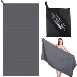 Zocipro Microfibre Beach Towel for Adults, 180x80cm Compact Quick Drying Sports Towel with Mesh Bag, Lightweight Travel Towel Swimming Towel for Gym Beach Yoga Camping