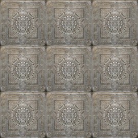 Euro-Deco 3D Decorative Ceiling Tile Glue Up R30 Antique Silver Plated Brass Hand Painted