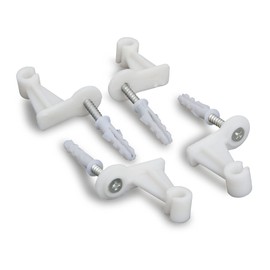 Windhager 4 x 32 x 16 x 33 mm Metal Trellis Wall Mount Replacement Bracket for Wall and Facade for Climbing Plants Durable and Stable White 05720