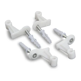 Windhager 4 x 32 x 16 x 33 mm Metal Trellis Wall Mount Replacement Bracket for Wall and Facade for Climbing Plants Durable and Stable White 05720