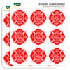 Firefighter Firemen Maltese Cross Red 2" Planner Calendar Scrapbooking Crafting