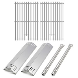 Adviace Grill Parts for Kitchenaid 720-0819, 720-0819G 2 Burner Gas Grill, Grill Grates Heat Plates Burners Kit for Kitchenaid BBQ 720-0819, Kitchenaid 720-0819G Costco