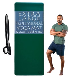 tatago Natural Rubber Yoga Mat for Hot Yoga & Pilates. 7ft x 2.5ft x 5mm Exercise Mat