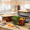Sawysine 4 Pcs Metal Mesh Steel Basket with Handles and