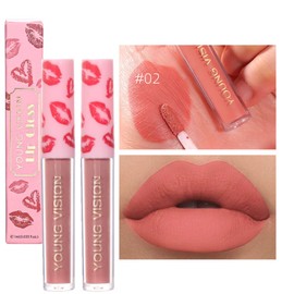 Allphv Lápiz labial líquido mate, taza antiadherente de larga duración que no se desvanece, brillo de labios resistente al agua, vegano liviano y sin crueldad, regalo para mujeres