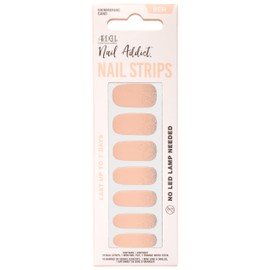 Ardell Nail Addict Nail Strips - Shimmering Sand Lasts Up to 7 Days, No LED/UV Lamp Needed, 1-Pack