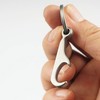 Hamans Titanium Bottle Opener Keychain with Stainless Steel Key Ring