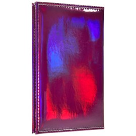 Chrome Passport Cover Holder Book USA (Purple & Gold)