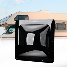 RVGUARD RV Skylight Replacement, 18" x 18" Outer Dimension Skylight Fits All Standard 14" x 14" Openings, RV Skylight for Camper Trailer Fifth Wheel Truck, UV Resistant, Impact Resistant, Black