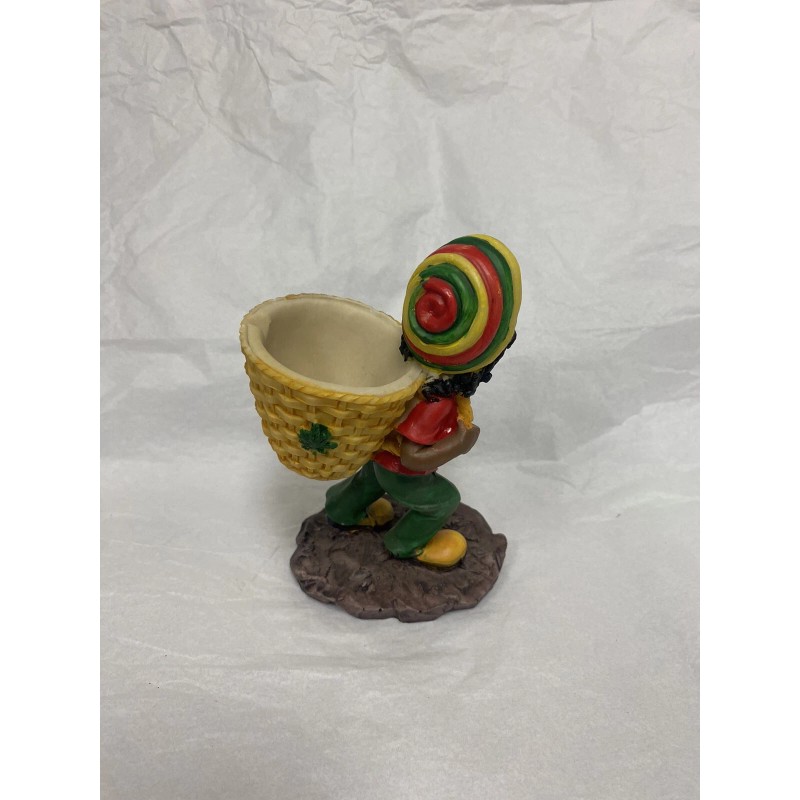 3” Rasta Jamaican Basket Ashtray