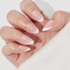 French Tip Press On Nails Almond - Findigit Natural Fake