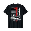 American Firefighter Fire Truck red Axe flag T-Shirt