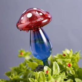 Nihome Mushroom Aqua Spike - Paquete De 2 Bombillas De Riego Color Rojo 2 Setas