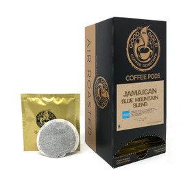 BLUE MOUNTAIN COFFEE PODS, JAMAICAN BLEND - Good As Gold Coffee Roasters - (1 Box / 18 Coffee Pods)
