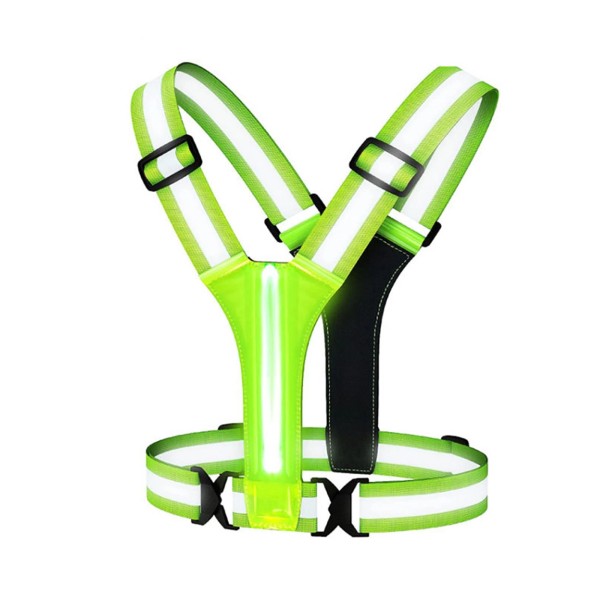 Unbranded Practical USB Charging Safety LED Reflective Running Vest Light