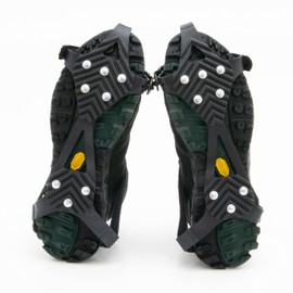HAFIX® Spikes Shoe Spikes Shoe Claws Non-Slip Shoe Chain Ice Cleats for Safety in Ice Snow Smoothness Cleats Crampons with Buckle Hiking Shoe Claw 1 Pair 8 Claws Star