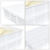 EudokkyNA 4-pack Large Commercial Plastic Pizza Dough Proofing Box, White,