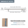 goldenwarm 10 Pack Drawer Pulls Brushed Nickel Cabinet Pull Handle