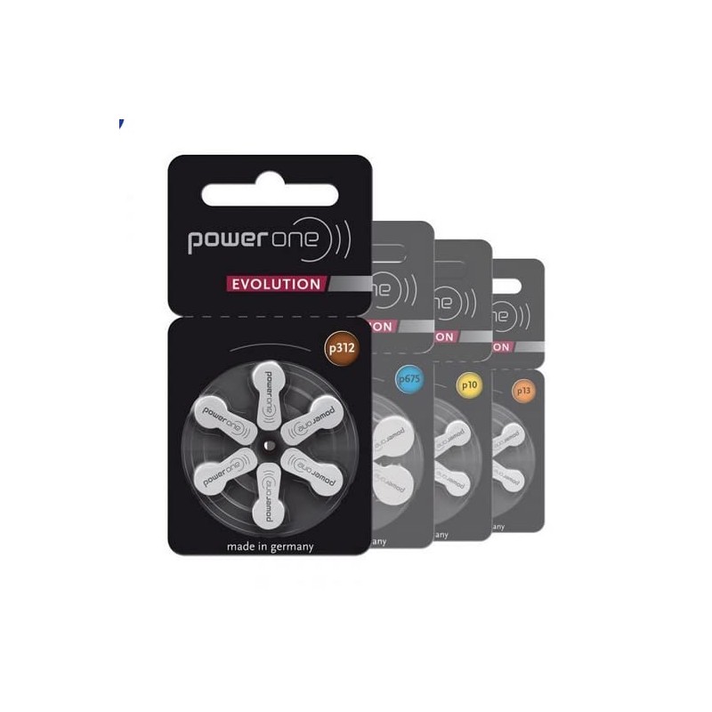 Power One Evolution Size 312 Hearing Aid Batteries, 60 p312