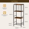 TETOTE 4-Tier Towel Rack, M-Shaped Detachable Dividers Towel Shelf with