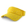 Armycrew Sparkle Sequin Glitter Summer Sun Visor - Yellow