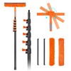 Msnaile Window Washing Kit with Extension Pole 4.7 to 24FT,