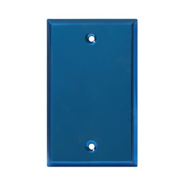 ENERLITES Blank Device Metal Wall Plate, Corrosion Resistant, Standard Size 1-Gang 4.50" x 2.76", Stainless Steel 201, 7701-PBL, Polished Blue