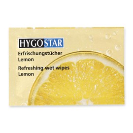 FRANZ MENSCH Hygostar Refreshing Wipes Lemon Viscose Polyester White L 25 cm W 11 cm Pack of 400