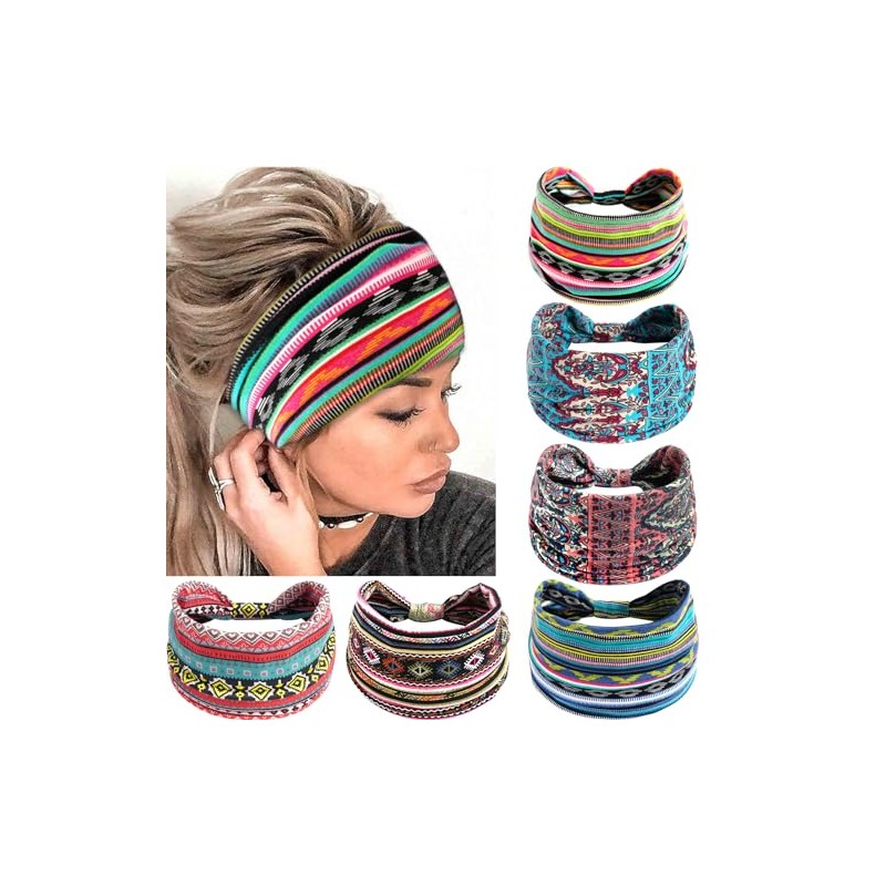 Pack de 6 diademas bohemias SAWINDA en colores vivos para