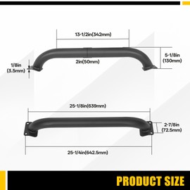 KUAFU 3-1/8 Inch Height Brush Guard Compatible With 2018-2023 Jeep Wrangler JL 2020-2023 Gladiator JT 82215351 Rubicon Brush Guard Front Bumper Grille Guard Protector Brush Push Bar