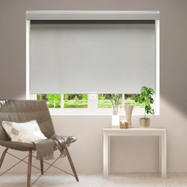 ColourTree Blackout Blinds Free-Stop Cordless Roller Shades Thermal-Insulated Window Blind, Easy Install Room Darkening Shades for Home, Office, Bedroom (Grey, 68" W x 72" H)