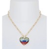 Betsey Johnson $48 BETSEY JOHNSON RAINBOW HEART ENAMEL PENDANT PAPER
